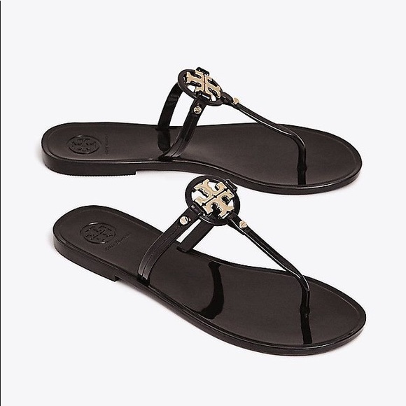 tory burch jelly sandals black